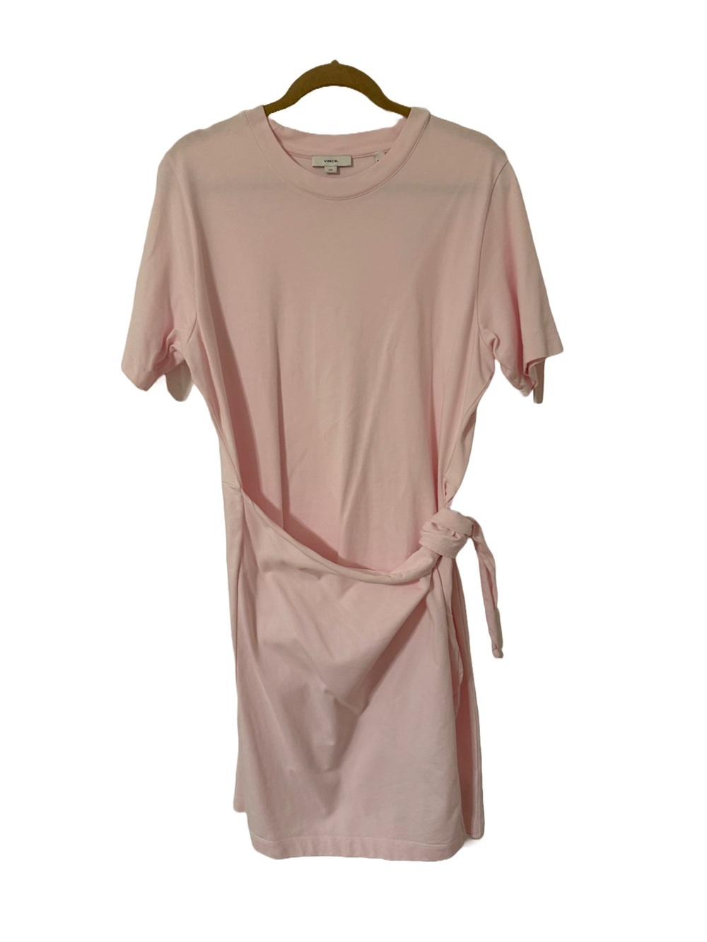 Vince Light Pink Crewneck Tee Dress